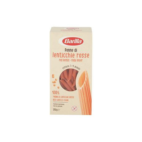 Penne rigate no glutine 100% lenticchie rosse  BARILLA 250gr