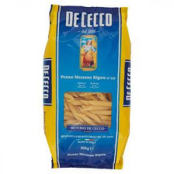 Penne mezzane rigate pasta di semola DE CECCO 500gr