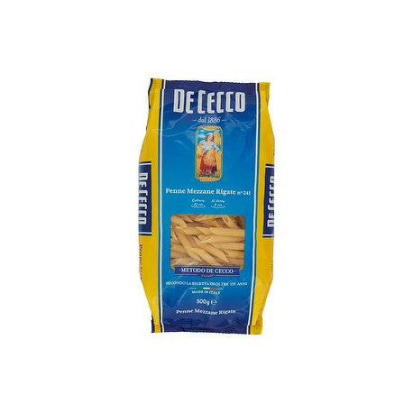 Penne mezzane rigate pasta di semola DE CECCO 500gr