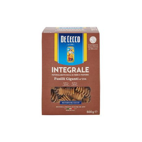 Fusilli giganti integrali DE CECCO 500gr