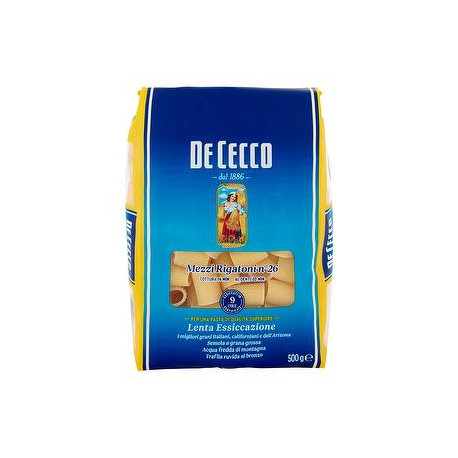 Mezzi Rigatoni pasta di semola DE CECCO 500gr