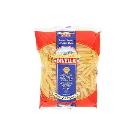 Penne ziti rigate pasta di semola DIVELLA 500gr