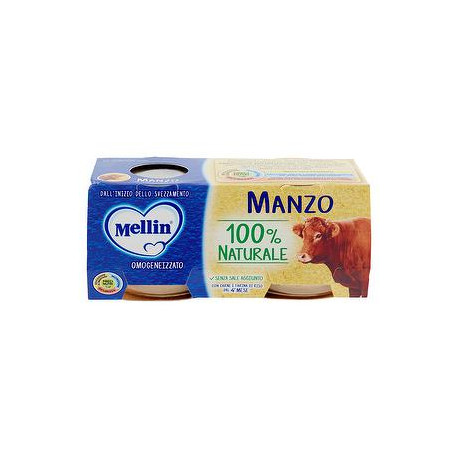 Omogeneizzati alla carne MELLIN manzo conf. 80 g x 2 pezzi