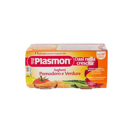 I sughetti PLASMON pomodoro e verdure conf. 80g X 2 pezzi