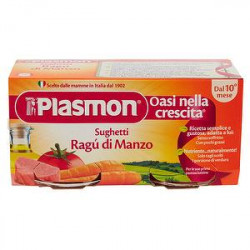 I sughetti PLASMON ragù di manzo conf. 80g X 2 pezzi