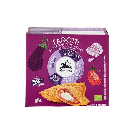 Fagotti bio ALCE NERO parmigiana di melanzane 250gr conf. da 4 pezzi