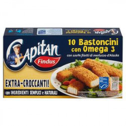 Bastoncini di merluzzo Capitan FINDUS con omega 3 250gr conf. da 10 pezzi