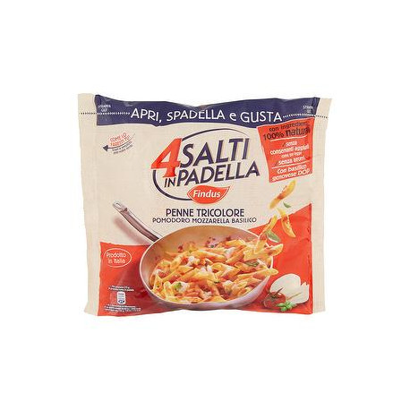 4 Salti in Padella FINDUS Penne tricolore pomodoro mozzarella basilico 550gr