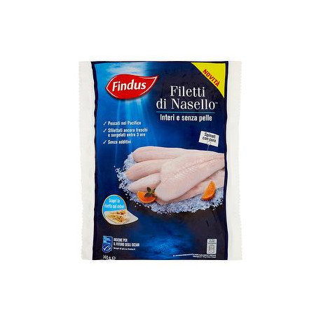 Filetti di nasello FINDUS interi e senza pelle 360gr