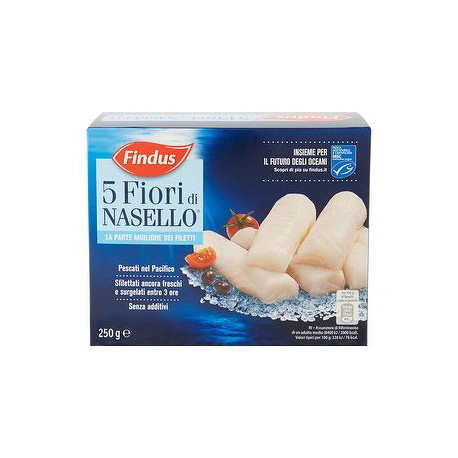 Fiori di nasello FINDUS 250gr conf. da 5 pezzi