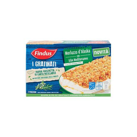 I Gratinati FINDUS filetti di merluzzo erbe mediterranee 380gr