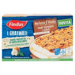 I Gratinati FINDUS filetto di merluzzo funghi 380gr