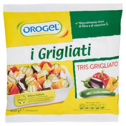 Tris grigliato(melanzane zucchine peperoni) OROGEL 450gr