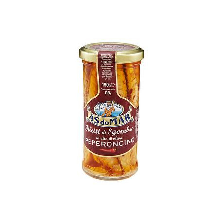 Filetti di sgombro ÀS DO MAR peperoncino in olio di oliva 150gr