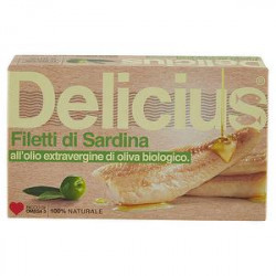 Filetti di sardina DELICIUS all'olio extravergine di oliva biologico 90gr