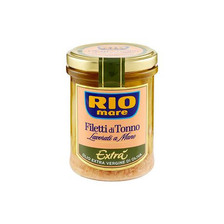 Filetti di tonno RIO MARE lavorati a mano all'olio extra vergine di oliva 180gr