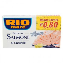 Filetto di salmone al vapore RIO MARE al naturale 125gr