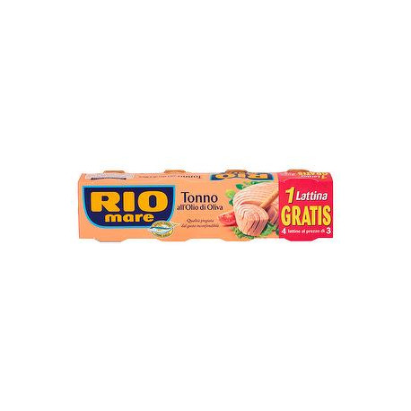 Tonno RIO MARE all'olio di oliva conf. 120gr x 3 pezzi + 1 gratis