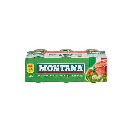 Carne magra in gelatina MONTANA conf. 70gr x 3 pezzi