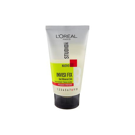 Gel mineral invisi fix studio line L'OREAL fissaggio iperforte 24 h 150ml