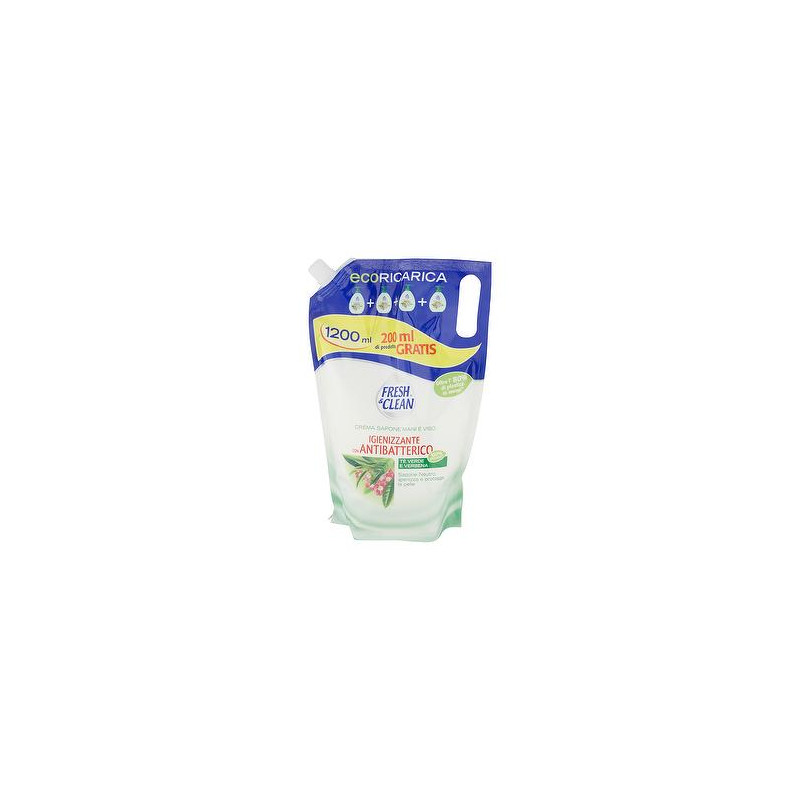 Fresh & Clean Sapone Liquido Igienizzante con Antibatterico Tè Verde e  Verbena Ecoricarica 1200 ml