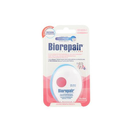 Filo interdentale BIOREPAIR cerato espandibile 25m + 5m