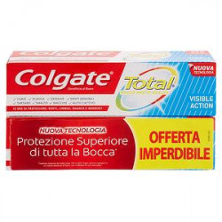 Dentifricio total COLGATE visible action conf. 75ml x 2 pezzi