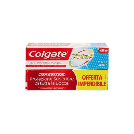 Dentifricio total COLGATE visible action conf. 75ml x 2 pezzi