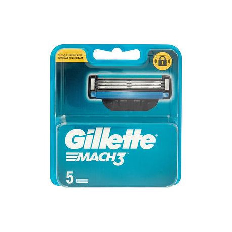 Ricarica rasoio Mach3 GILLETTE standard conf. da 5 pezzi