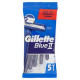 Rasoi usa e getta Blue II GILLETTE conf. da 5 pezzi