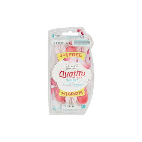 Rasoi usa e getta Quattro for women WILKINSON conf. da 3 pezzi + 1 gratis