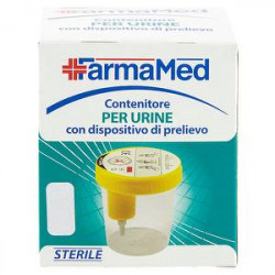 Contenitore sterile FARMAMED per urine con sistema di prelievo