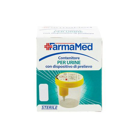 Contenitore sterile FARMAMED per urine con sistema di prelievo