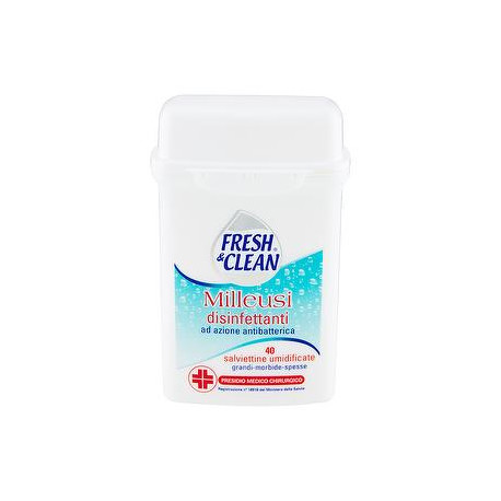 Salviettine Milleusi FRESH & CLEAN disinfettanti conf. da 40 pezzi