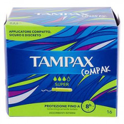 Assorbenti Compak TAMPAX super conf. da 16 pezzi