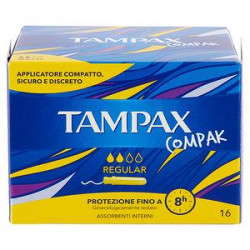 Assorbenti Compak TAMPAX regular conf. da 16 pezzi