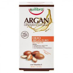 Olio Argan puro EQUILIBRA flacone con erogatore+astuccio 30ml