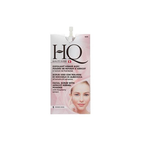 Scrub viso con polvere di nocciolo e albicocca 15 ml HQ