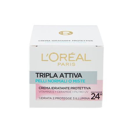 Crema Tripla Attiva giorno Dermo Expertise L'OREAL pelli normali e miste 50ml