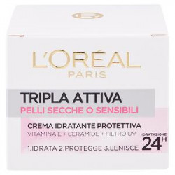 Crema idratante Tripla attiva giorno Dermo Expertise L'OREAL pelli secche o sensibili 50ml