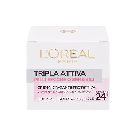 Crema idratante Tripla attiva giorno Dermo Expertise L'OREAL pelli secche o sensibili 50ml