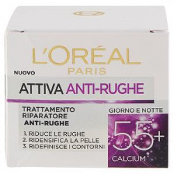 Trattamento riparatore Attiva anti-rughe Age Perfect L'OREAL giorno e notte 55+ calcium 50ml