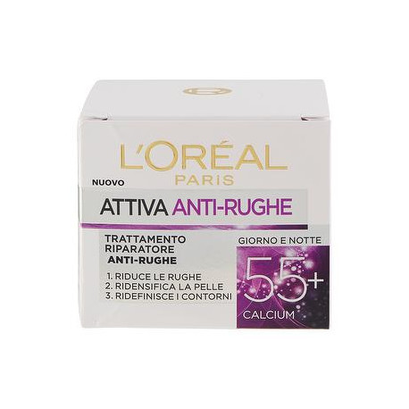 Trattamento riparatore Attiva anti-rughe Age Perfect L'OREAL giorno e notte 55+ calcium 50ml