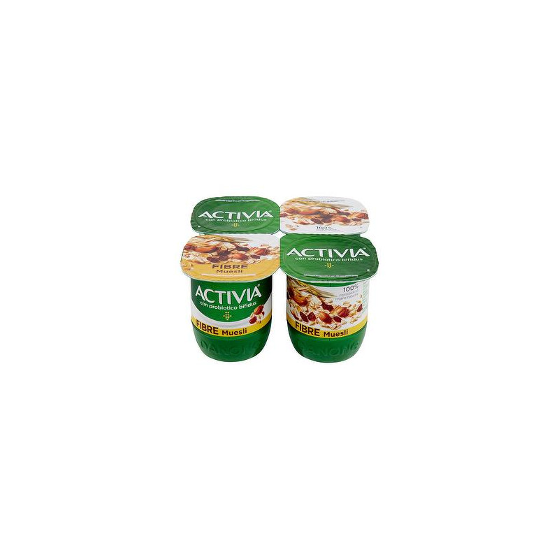 Yogurt Activia Fibre DANONE cocco e muesli conf. 125gr x 4 pezzi - Spesaldo  la spesa online su Roma e Lazio