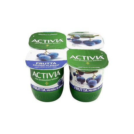 Yogurt Activia Frutta DANONE mirtillo conf. 125gr x 4 pezzi