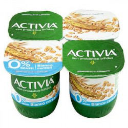 Yogurt Activia 0,1% DANONE bianco e cereali integrali conf. 125gr x 4 pezzi