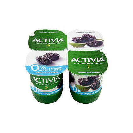 Yogurt Activia 0,1% DANONE prugna conf. 125gr x 4 pezzi