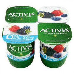 Yogurt Activia 0,1% DANONE frutti di bosco conf. 125gr x 4 pezzi