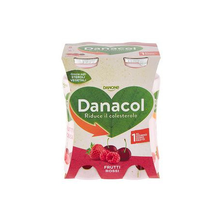 Danacol DANONE frutti rossi conf. 100gr x 4 pezzi