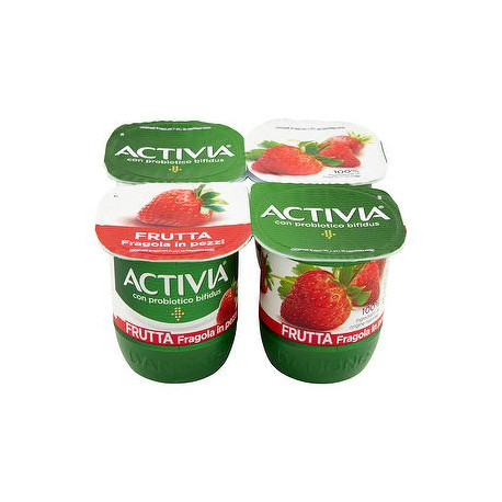 Yogurt Activia Fibre DANONE fragola conf. 125gr x 4 pezzi